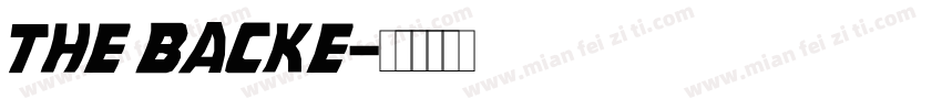 the backe字体转换